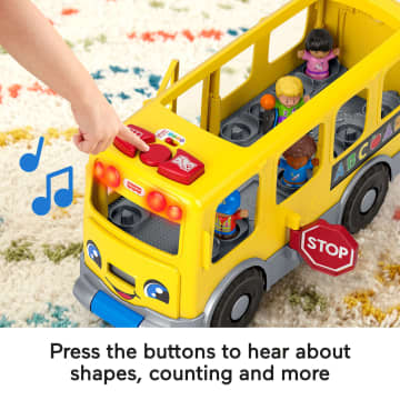 Fisher-Price Little People Big Yellow School Bus, Musical Pull Toy For Toddlers - Image 3 of 6