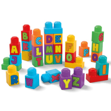 Çocuklar Için Mega Bloks Fisher-Price Alfabeli Blok Çantası (30 Parçalı) Ve Yeniden Kullanılabilen Saklama Çantası - Image 3 of 6