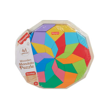 Fisher-Price Geometrische Houten Mandala Puzzel Voor Peuters En Kinderen, 40 Houten Stukken - Image 6 of 6