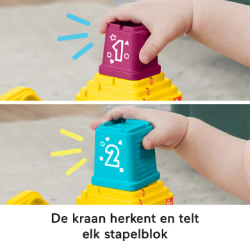 Fisher-Price Tel- En Stapelkraan Met Blokken, Licht En Geluid, Versie Met Meerdere Talen - Bild 4 von 6