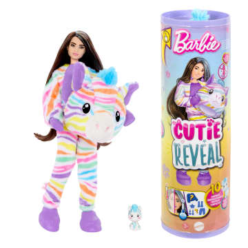 Barbie Cutie Reveal Zebra, Pop En Accessoires, Color Dream Serie Met 10 Verrassingen - Imagen 1 de 6