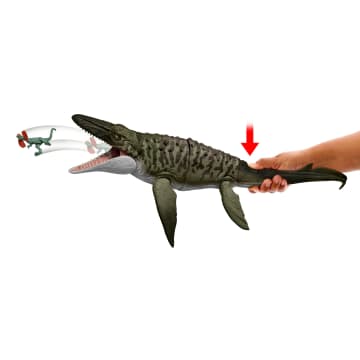 Jurassic World Rebirth Bite N Blast Mosasaurus Actionfigur Und Mini-Dilophosaurus, Dinosaurier-Spielzeug - Imagen 3 de 6