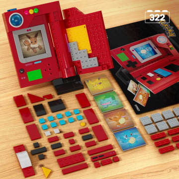 Mega Pokémon Kanto Region Pokédex Building Kit (322Pieces) For Collectors - Image 3 of 6