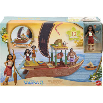 Disney Vaiana 2 Spielzeuge, Vaianas Abenteuerkanu-Spielset Mit 1 Kleinen Puppe, 1 Kanu Und 10 Zubehörteilen - Imagen 6 de 6
