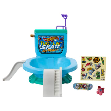 Hot Wheels Skate Vingerboard, Toiletpot Skateset, Doorspoelen En Gaan, Met 1 Exclusief Board En Een Paar Afneembare Skateschoenen - Imagen 6 de 6