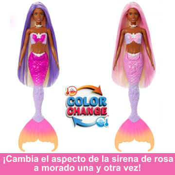 Barbie Muñeca Brooklyn Sirena Cambia De Color Un Toque De Magia - Image 3 of 6