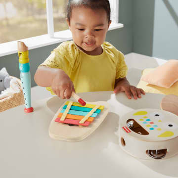 Fisher-Price - Coffret Musical Avec Instruments En Bois 6 Pièces - Instruments De Musique - 2 Ans Et + - Imagen 2 de 6