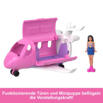 Barbie Mini Barbieland Puppen- Und Fahrzeugset Mit Ca. 4 Cm Großer Puppe Und Traumflugzeug Mit Farbwechsel - Image 5 of 6