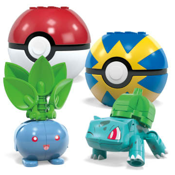 MEGA Pokémon Grass-Type Trainer Team Building Toy Kit, 4 Action Figures (118 Pieces) For Kids - Image 5 of 6