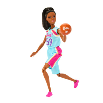 Barbie Made To Move Basketballspielerin-Puppe Und Accessoires, Brünette Puppe Mit Sportdress Und Ball - Bild 4 von 6