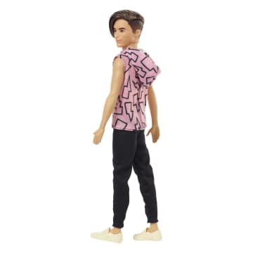 Barbie Ken Fashionistas Puppe Im Hoodie Mit Blitzen, Braune Haare, Hose, Für Kinder Von 3 Bis 8 Jahren - Bild 5 von 6