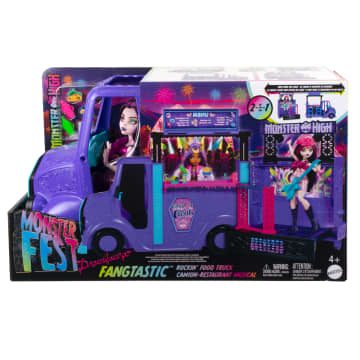 Monster High Draculaura Doll And Fangtastic Rockin’ Food Truck Playset With 13+ Themed Accessoriescessories - Image 6 of 6