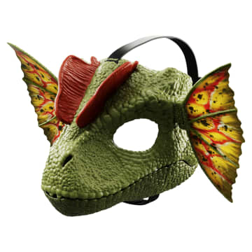 Jurassic World Dilophosaurus Rollenspel Masker Met Geluid En Waterschietfunctie, Kraag - Image 1 of 6