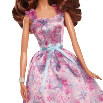 Barbie Muñeca Morena Con Vestido De Flores Signature Deseos De Cumpleaños - Imagen 4 de 6