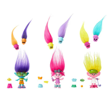 Les Trolls 3 - Assortiment Figurines Hair Pops - Petites Poupées - 3 Ans Et + - Imagen 1 de 6