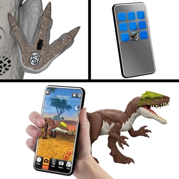 Jurassic World Méga Prédateurs Tyrannotitan Figurine De Dinosaure Avec 2 Coups Dévastateurs Activés Grâce À Sa Queue, Jeu Numérique - Image 6 of 6