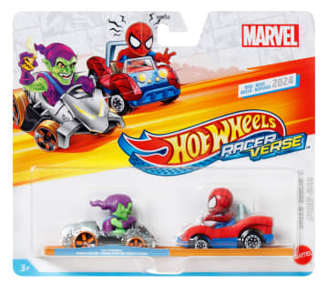 Hot Wheels Metalen Auto’S Van Racerverse, Set Van 2 Speelgoedvoertuigen Met Personagebestuurders Die Zijn Geoptimaliseerd Voor De Racerverse Baan (De Stijlen Kunnen Variëren) - Image 6 of 6