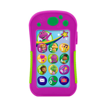 Fisher-Price Barney's World Hey Barney Phone Musical Toddler Toy With Lights For Kids, Multilanguage Version - Image 1 of 6