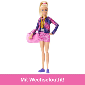 Barbie-Turnspaß-Spielset Mit Blonder Modepuppe, Schwebebalken, Mehr Als 10 Zubehörteilen Und Drehfunktion - Image 4 of 6