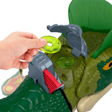 Imaginext Jurassic World Thrash Attack Juguete De Dilofosaurio Con Luces Y Sonidos Para Niños Y Niñas - Imagen 5 de 6