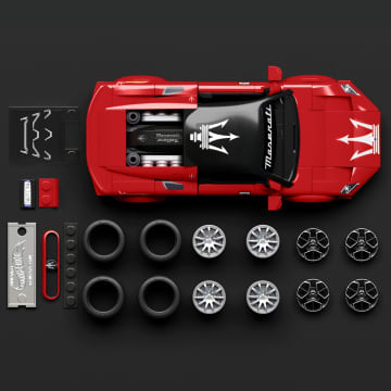 Mattel Brick Shop Hot Wheels Maserati Mc20, Kit Giocattolo Da Costruire (250 Pezzi) Per Collezionisti - Image 4 of 6