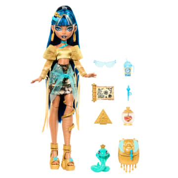 Monster High Cleo De Nile, Modepop Met Dierenvriendje Hissette En Accessoires - Image 4 of 6