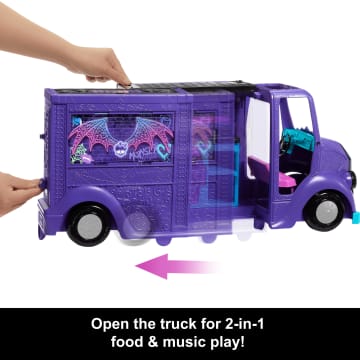 Monster High Draculaura Doll And Fangtastic Rockin’ Food Truck Playset With 13+ Themed Accessoriescessories - Image 2 of 6