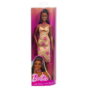 Barbie Fashionistas-Puppe Nr. 233 Mit Blumen-Midi-Karokleid Und Schwarzem Haar - Image 6 of 6