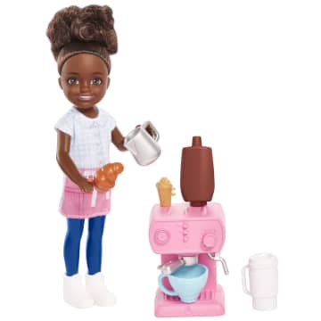 Barbie Chelsea Can Be… Barista Doll And 7 Career-Themed Accessories Including Coffee Maker - Image 2 of 6