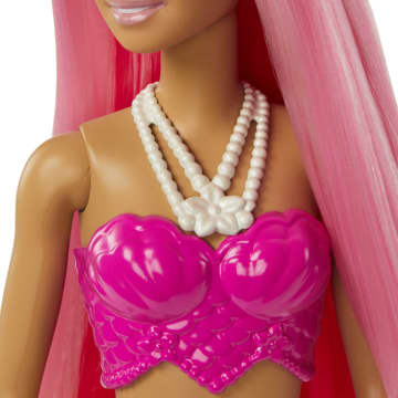 Barbie-Dreamtopia-Poupée Barbie Sirène, Cheveux Roses, Dès 3 Ans - Image 4 of 6