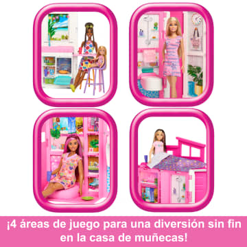 Conjunto De Juego De Casa De Muñecas Getaway House De Barbie Con 4 Áreas De Juego Y 11 Accesorios De Decoración - Image 5 of 6