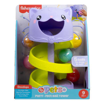 Bebekler Ve Yürüme Çağındaki Çocukların Gelişimine Yönelik Fisher-Price Fp Pets Sevimli Kedinin Top Kulesi - Image 6 of 6