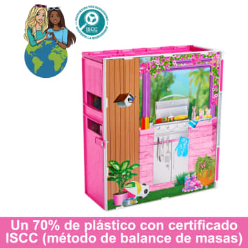 Conjunto De Juego De Casa De Muñecas Getaway House De Barbie Con 4 Áreas De Juego Y 11 Accesorios De Decoración - Image 3 of 6