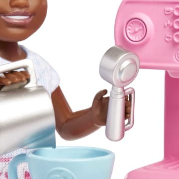 Barbie Chelsea Can Be… Barista Doll And 7 Career-Themed Accessories Including Coffee Maker - Image 4 of 6