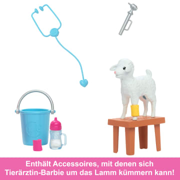 Barbie-Karrierepuppe Hoftierärztin Zum 65. Jubiläum Und 10 Zubehörteile, Darunter Ein Lamm Mit Bewegbaren Ohren - Image 4 of 6