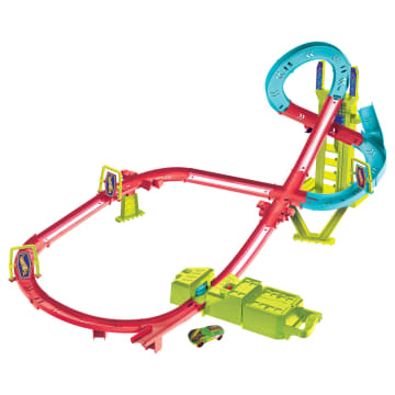 Hot Wheels Neon Yarışlar Çoklu Yarış Heyecanı Pist Seti, 1 Adet Hot Wheels Araba - Image 6 of 6