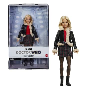 Ruby Sunday Barbie Doll, Dr. Who Collectible With Doll Stand & Certificate Of Authenticity - Image 1 of 6