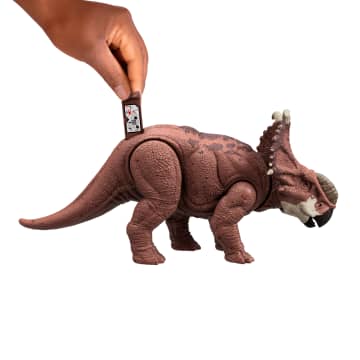 Jurassic World Pachyrhinosauro Ruggito Selvaggio, Action Figure Dinosauro Con Attacco Con Colpo Di Testa E Suono - Image 4 of 6