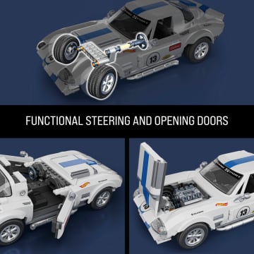 Mattel Brick Shop Hot Wheels Corvette Grand Sport Building Toy Kit (918 Pieces), For Collectors - Imagen 6 de 6