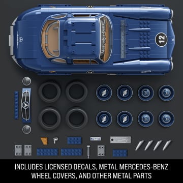 Mattel Brick Shop Hot Wheels Mercedes-Benz 300 Sl Building Toy Kit (1600 Pieces), For Collectors - Imagen 4 de 6