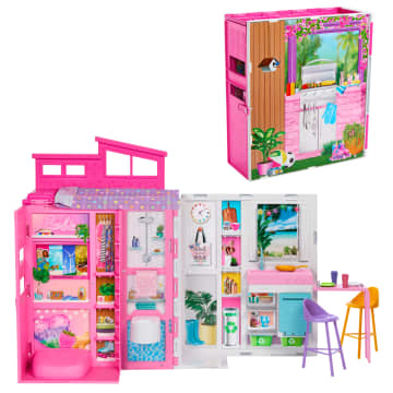 Barbie Casa Delle Vacanze, Playset Con 4 Aree Di Gioco E 11 Accessori Decorativi - Image 1 of 6