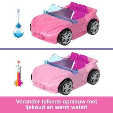 Barbie Mini Barbieland Set Met Pop En Voertuig, Pop (Bijna 4 Cm) En Cabriolet Met Kleurverandering - Image 3 of 6