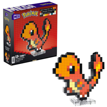 Mega-Pokémon-Salamèche-Coffret De Construction Rétro 349 Pièces - Image 1 of 6