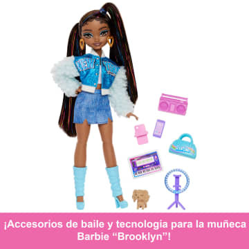 Muñeca De Moda Barbie 'Brooklyn' De Barbie Dream Besties Con 8 Accesorios Temáticos De Vídeo Y Música - Imagen 3 de 6