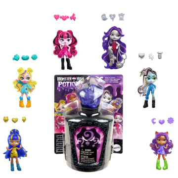 Monster High Potions Mini Dolls, Surprise Character Figures With Water Reveal (Characters May Vary) - Image 1 of 6