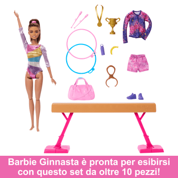 Barbie Ginnastica Artistica, Playset Con Bambola Bionda, Trave, Più Di 10 Accessori E Funzione Flip - Image 2 of 6