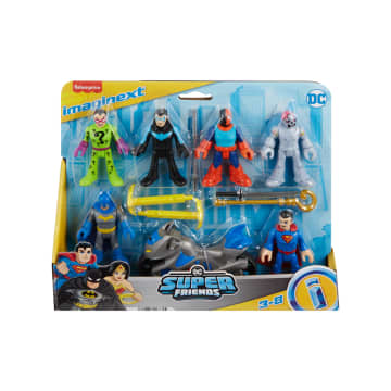 Imaginext DC Super Friends Deluxe Figure Pack Batman Toys For Preschool Kids, 9 Pieces - Image 6 of 6