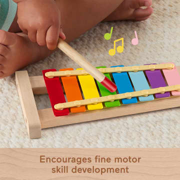 Fisher-Price Wooden Xylophone, Musical Instrument Toy For Toddlers, 2 Wood Pieces - Image 3 of 6