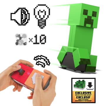 Minecraft Exploding RC Creeper, Lights & Sounds, 10 Explosion Particles & Dlc Code - Imagen 5 de 6