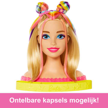 Barbie Deluxe Kappop, Barbie Eindeloos Lang Haar, Blond Regenbooghaar - Imagen 4 de 6